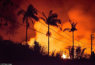 蓝色火焰蔓延夏威夷街头 奇景有如人间炼狱