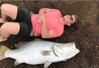 昆州河岸惊现巨型肺鱼！长1.4米，重60公斤