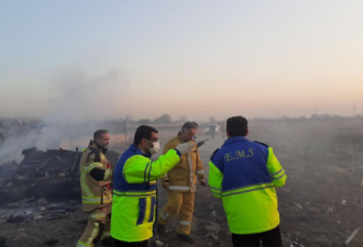 实拍！乌克兰客机坠毁现场浓烟滚滚，残骸遍地