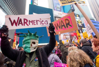 全球爆反战示威 美国有80多场反战游行