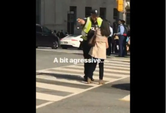 多伦多亚裔女穿马路遭警察训斥！吓到双手抱头