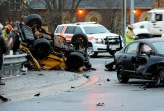 多伦多东面Whitby多车相撞 至少六人受伤