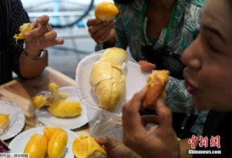 泰国举办了一个“神奇榴莲及水果狂欢节”