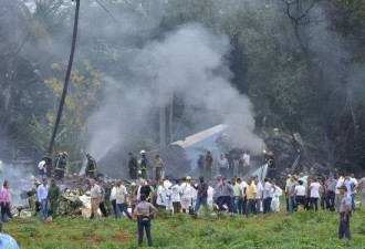 古巴飞机起飞后不久坠毁，机上载有113名乘客