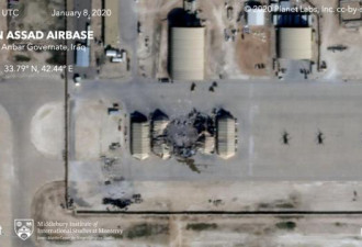 美军基地遭袭后卫星图曝光 多个建筑遭精准打击