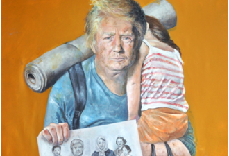 画家创作这些画：当特朗普变得穷困潦倒