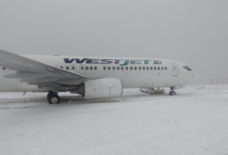 多伦多西捷航班出意外，滑出机场跑道