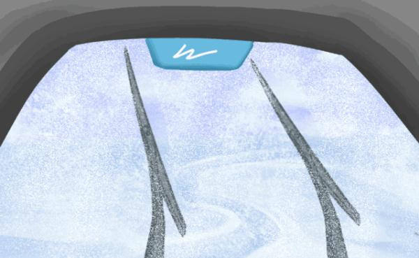 挡风玻璃被冰雪冻住，怎样才能快速开车走人？