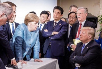 G7会议场景照片火了：特朗普的眼睛看着谁