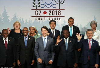 G7闭幕 领导人合影独缺川普 现场照刷屏