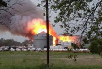 美UPS货运工厂大型丙烷罐发生大爆炸