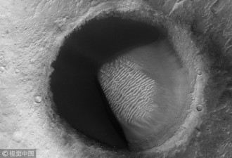 NASA发布火星趣照：发现吃豆人陨石坑