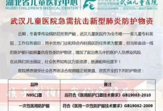 武汉市再次向社会征集疫情防控物资