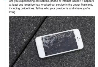 暴雨后的温哥华: 手机中断道路塌陷几百人被困