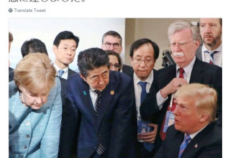 G7还有一张神照片：G6在开会 安倍在酣睡