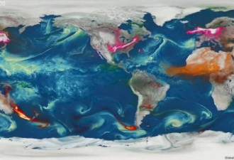 NASA放出澳洲山火浓烟扩散图 环绕地球一圈