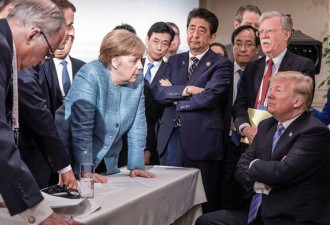 默克尔发的这张G7峰会照片火了：特朗普被围攻