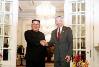 历史性一幕:金正恩与新加坡总理李显龙举行会谈