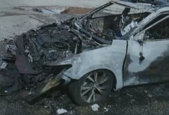 三星手机爆炸起火 整辆汽车都被烧掉了