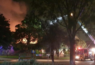 澳百年老校今晨发大火，图书馆屋顶被烧穿