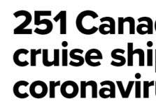 豪华邮轮10人染病毒被隔离 251加拿大人在船上