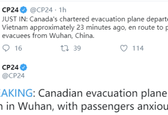 刚刚！加拿大撤侨飞机停降武汉天河机场