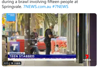 16名青少年澳亚裔区打群架，1人被捅送医