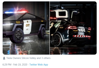 安省警方将与特斯拉合作? 电动皮卡警车超酷炫