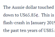 澳元汇率跌至12年新低，股市蒸发480亿