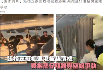 张柏芝搭飞机与空姐吵架 全家人被赶下飞机