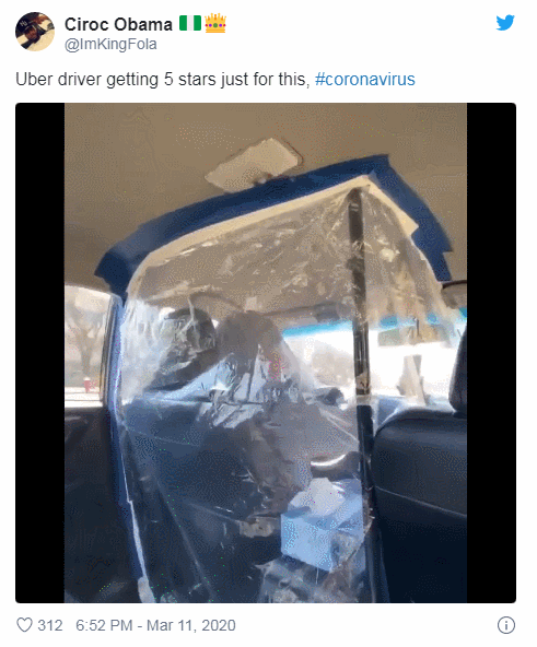 加拿大Uber司机戴防毒面具 为&quot;抗疫&quot;出奇招！