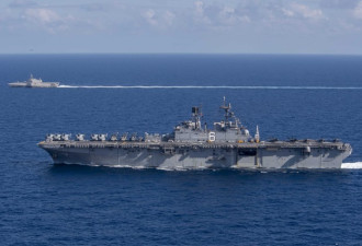 美国准航母带濒海战斗舰擅闯南海