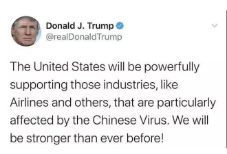 川普推特上称&quot;中国病毒&quot;中国外交部强硬回应