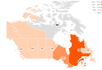 多省病例更新，加拿大首现病例清零地区
