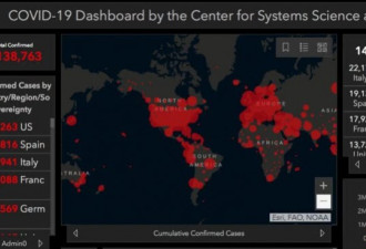 疫情危急，全球确诊人数小红破210万