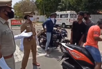 在印度不戴口罩？警方这么治！