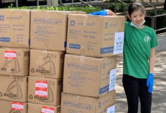 美华裔少女,捐赠1万个医用口罩上了美新闻头条
