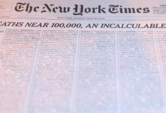 登上纽约时报头版的1000名新冠逝者全名单