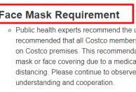 加拿大Costco发布新规：顾客需始终佩戴口罩