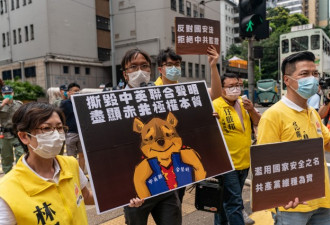 香港市民周末游行示威反对港版国安法