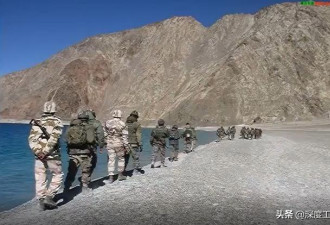 印度巡逻队进山 发现班公湖突现人工水库