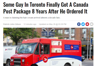 Canada Post破纪录延误！男子时隔8年才收到！