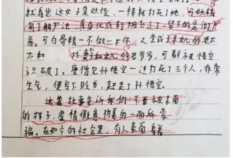 仔细分析一下“正能量”老师改的作文