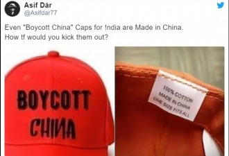 印人抢购”抵制中国”衣帽，产地却是中国