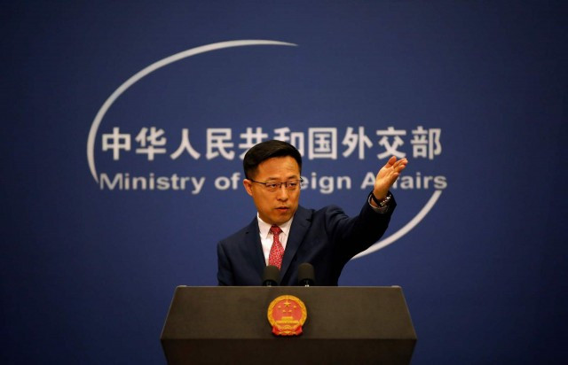 �国外交部发言人赵立坚重申,�晚舟案是一起“严重政治事件”,指控美方打压�国高技术企业和华为,加拿大“扮演了美方帮凶”。(Reuters) �国外交部发言人赵立坚重申,�晚舟案是一起“严重政治事件”,指控美方打压�国高技术企业和华为,加拿大“扮演了美方帮凶”。(Reuters)