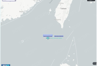 美军机在台湾西南出现 经巴士海峡向南海飞