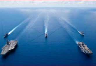 国庆日 美国双航母战斗群南中国海军演