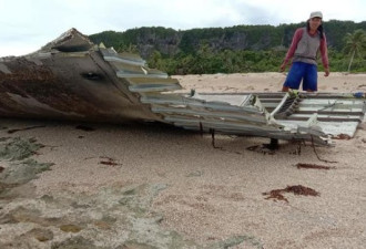 菲律宾海岸惊现巨型残骸，上面写有汉字
