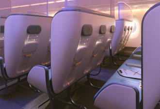 英国推未来客机舱设计 可用紫外线“杀死”病毒