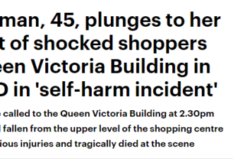 悉尼女子从高层跌落后当场死亡 顾客惊呆